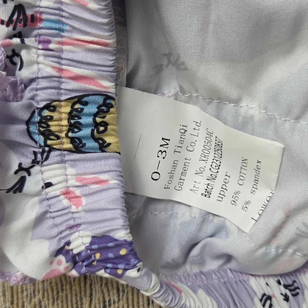 Purple Easter Bunny Kids Ruffled Bloomers